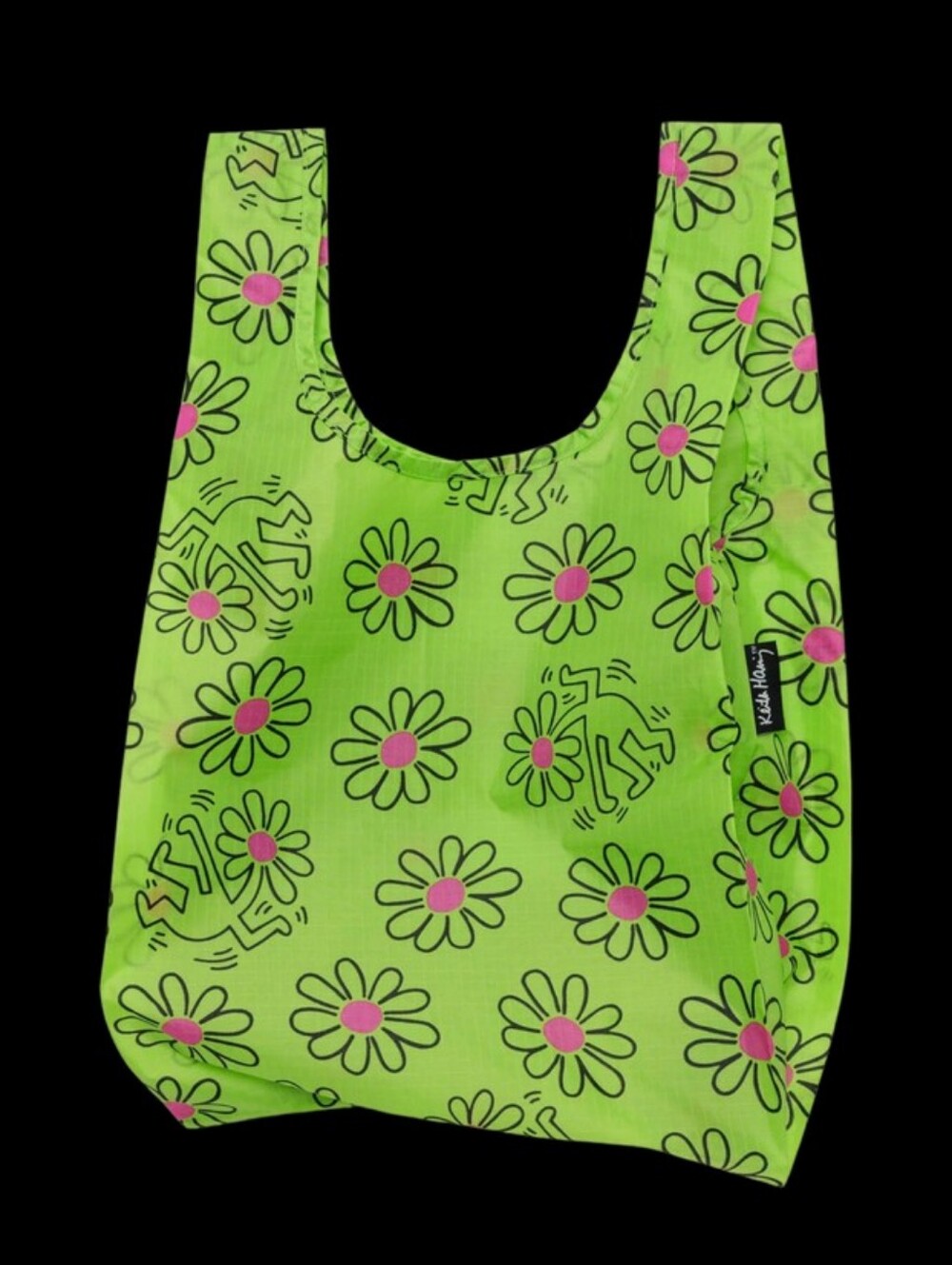 BAGGU Never Used NWOT Baggu x Keith Haring Reusable Bag Flowers Green Pink